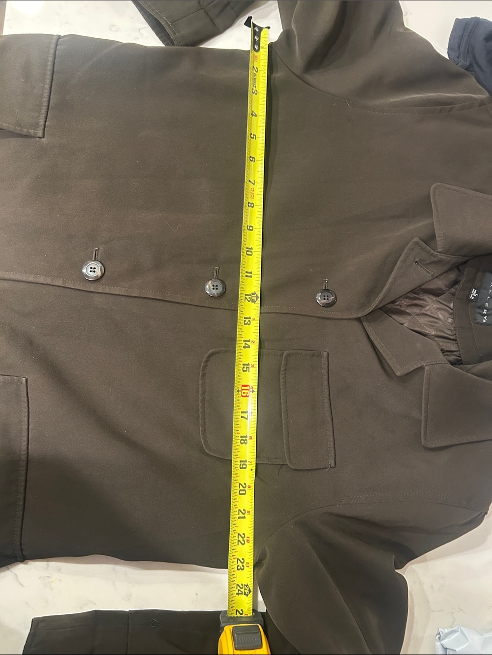 Gallery Dark Olive Brown Utility Barn Jacket Coat Removable Liner Women Large - Picture 8 of 8